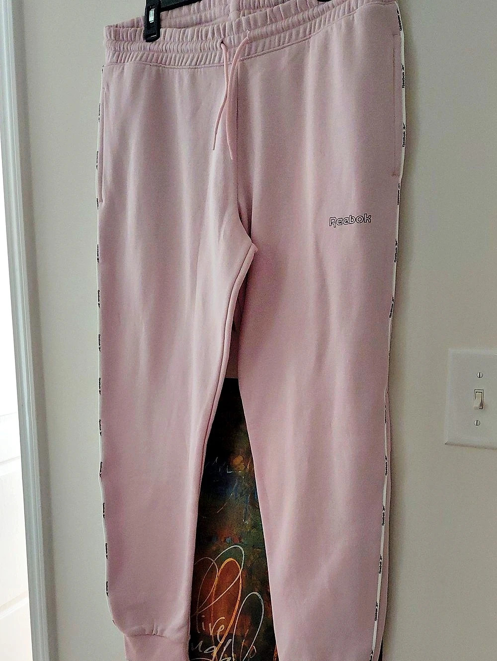 Reebok Pink Track Pants Size Large Like New